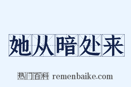 她从暗处来是什么意思的图片
